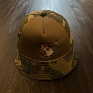 Vtg WINCHESTER Bird Hunting Hat Camoflauge Embroidered Dog Camo Size Medium